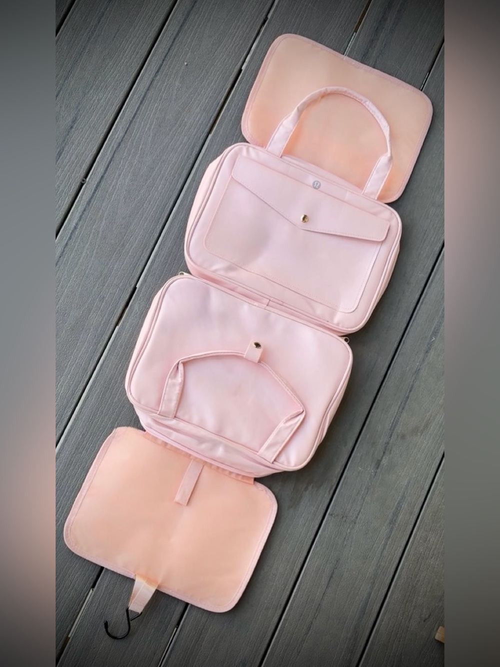 Lululemon Pink Foldable Cosmetic & Travel Organizer - NEW!